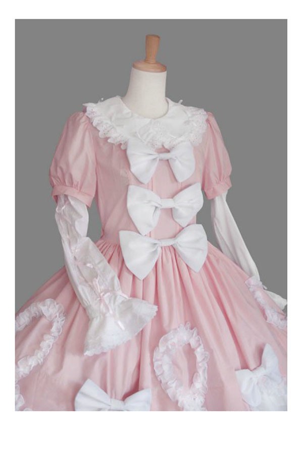 Adult Costume Princess Lolita Dress with Lace Trim - Click Image to Close